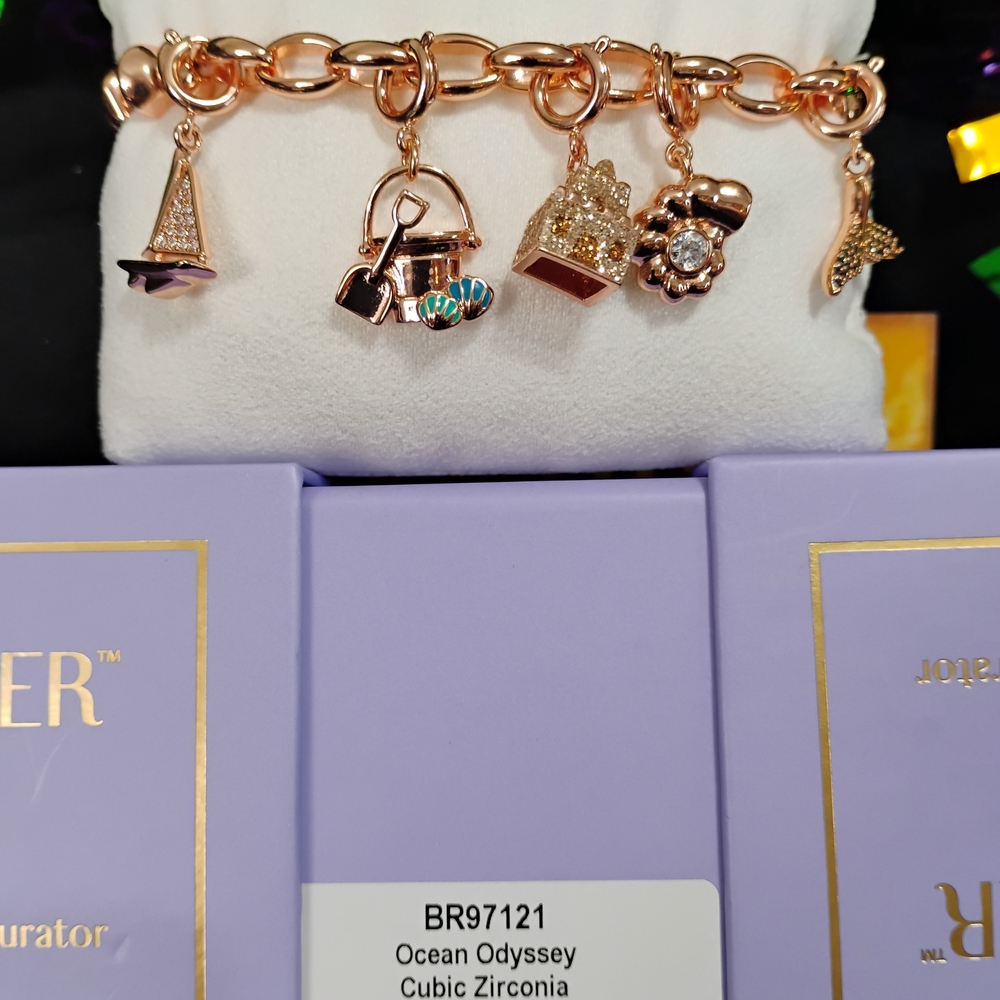 Ocean Odyssey Rose Gold Charm Bracelet